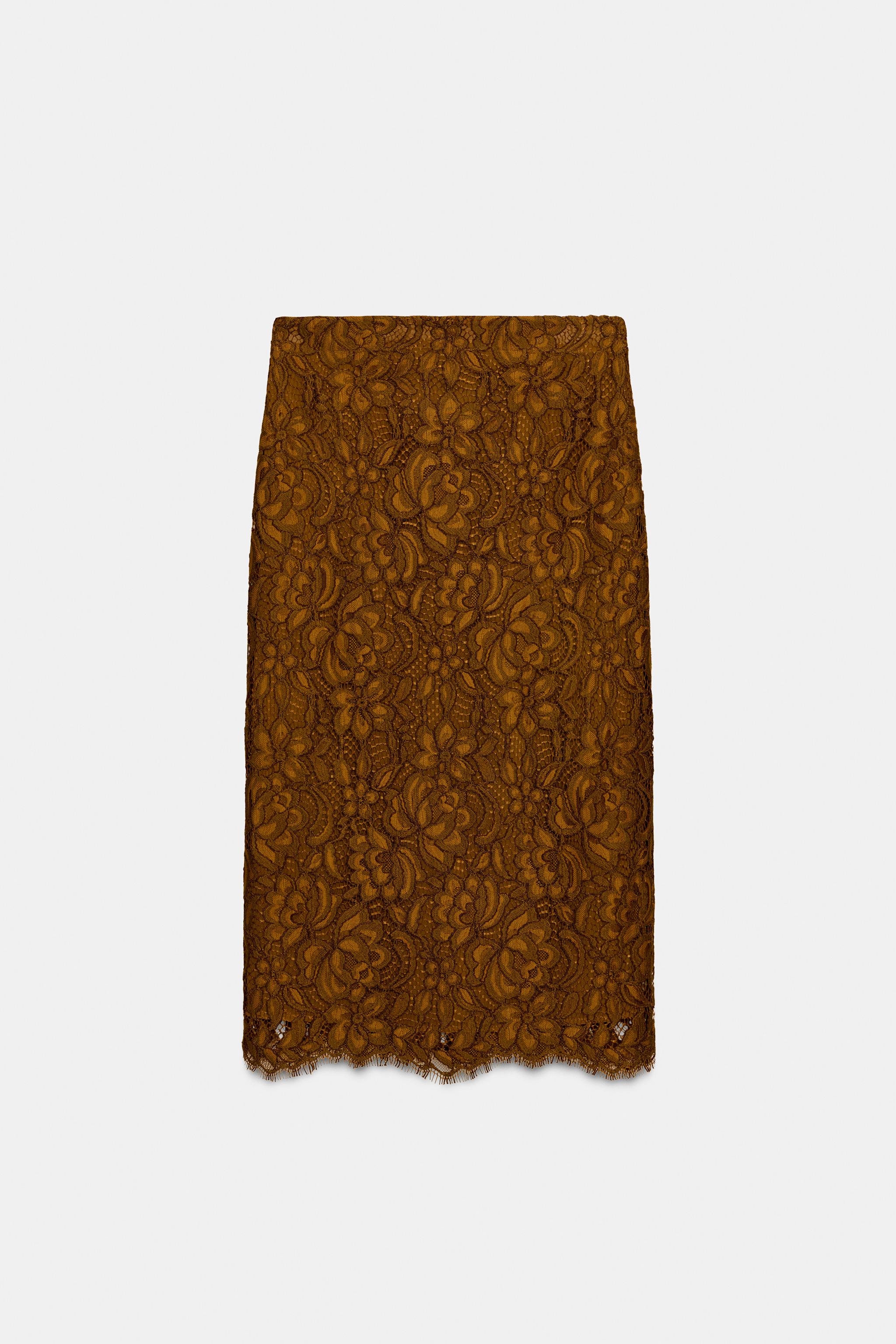 LACE MIDI SKIRT ZW COLLECTION LIMITED EDITION